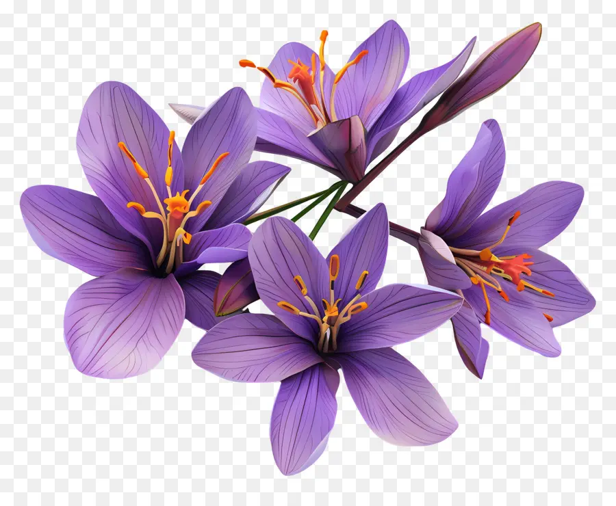 Flores De Azafrán，Flores Moradas PNG