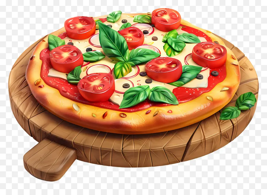 Pizza Margarita，Pizza PNG