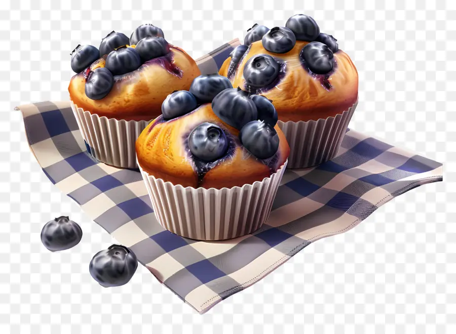 Muffins De Arándanos，Panadería PNG