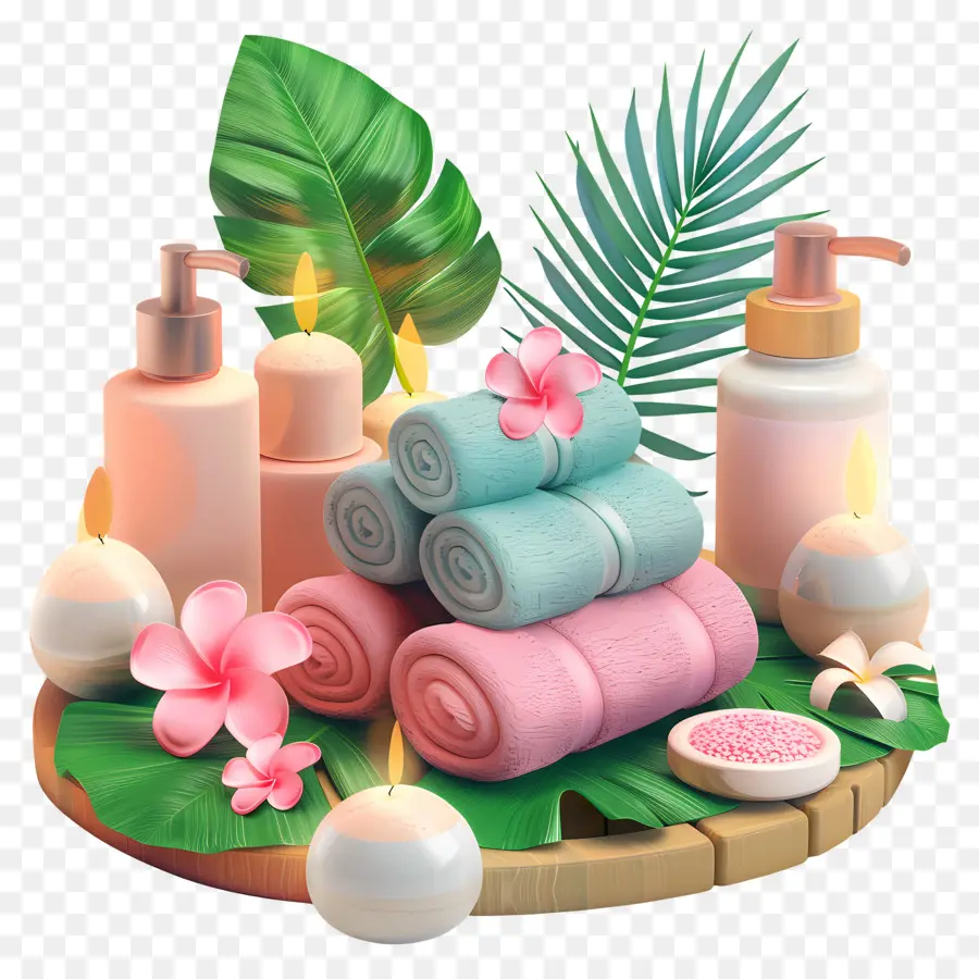 Tratamiento De Masaje Spa，Conjunto De Spa PNG