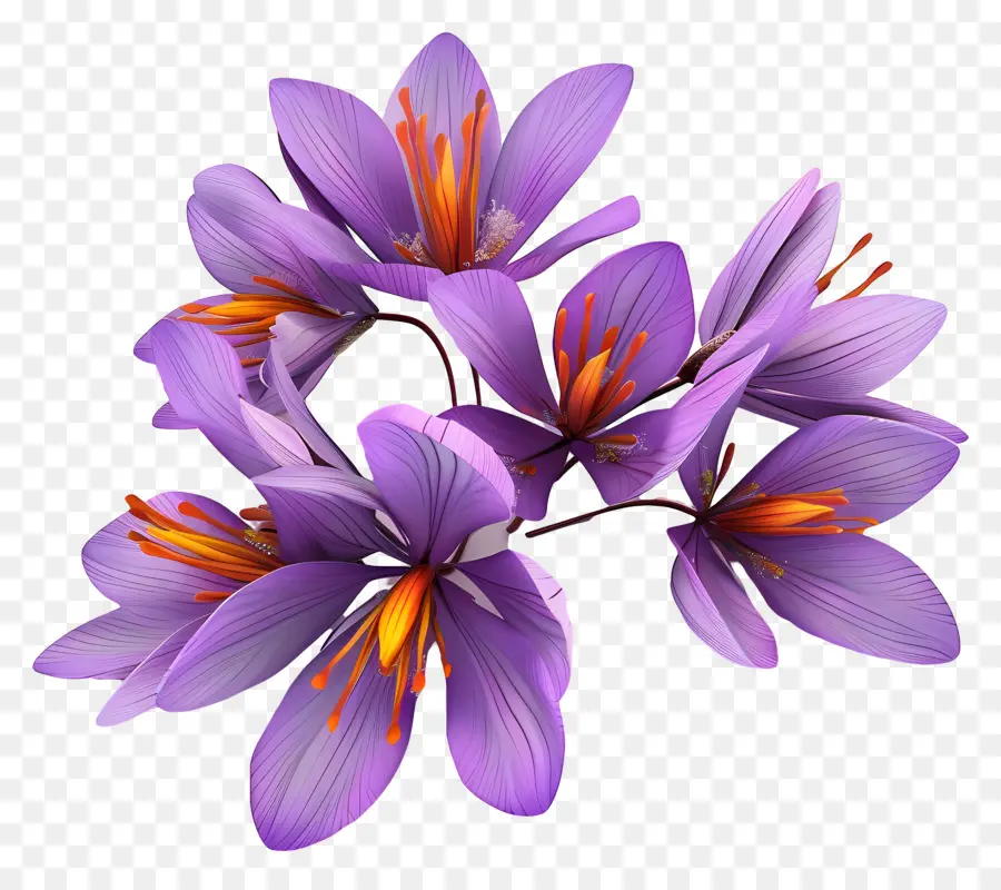 Flores De Azafrán，Flores Moradas PNG