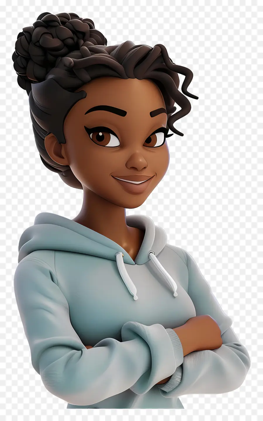 Mujer Negra，Chica Animada PNG