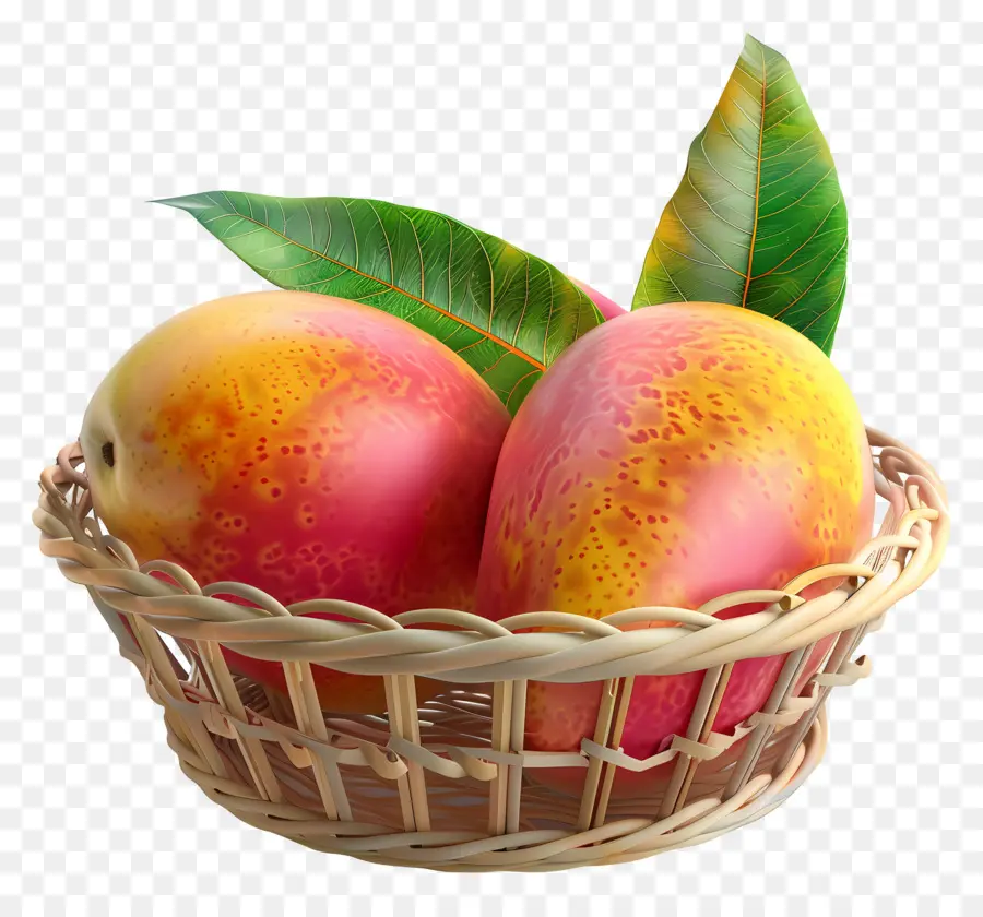 Mango En Canasta，Mangos PNG