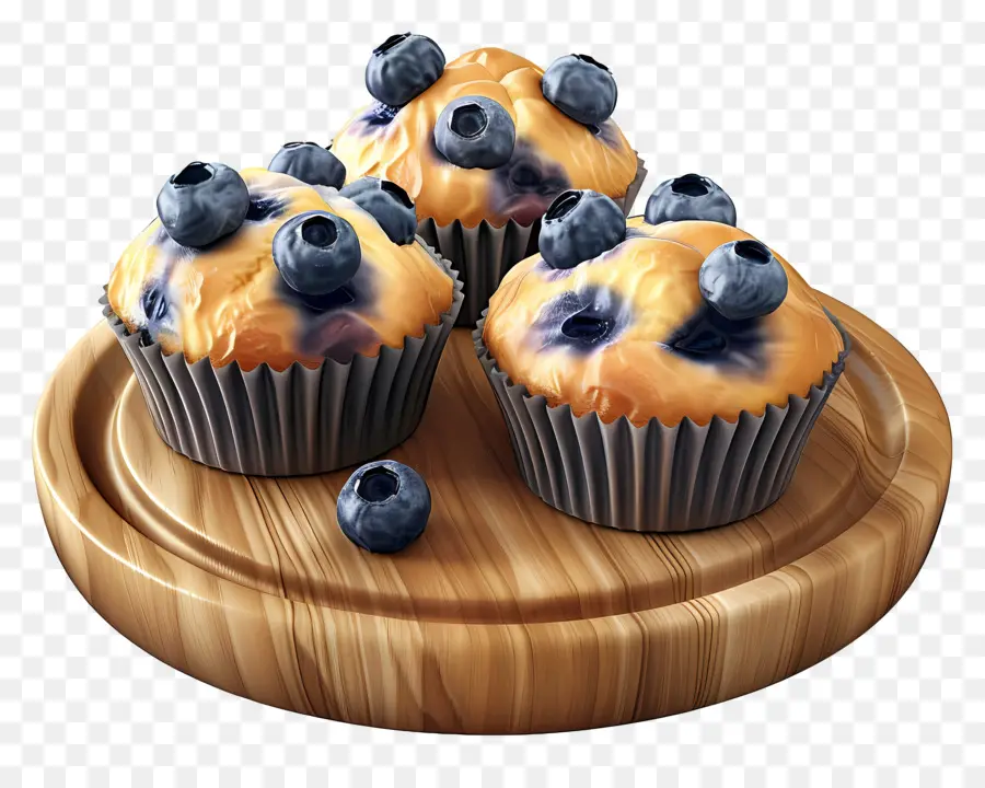 Muffins De Arándanos，Horneado PNG