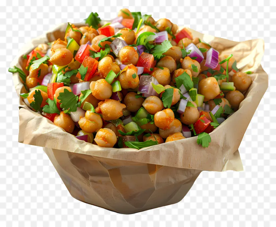 Cuenco Chana Chaat，Ensalada De Garbanzos PNG