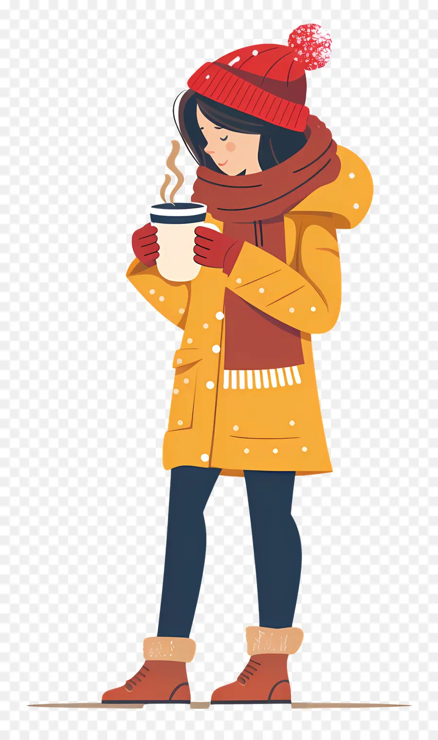 Mujer Congelada，Mujer Con Cafe PNG