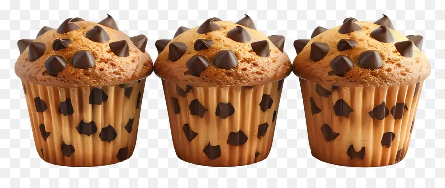 Muffins Con Chispas De Chocolate，Magdalenas PNG