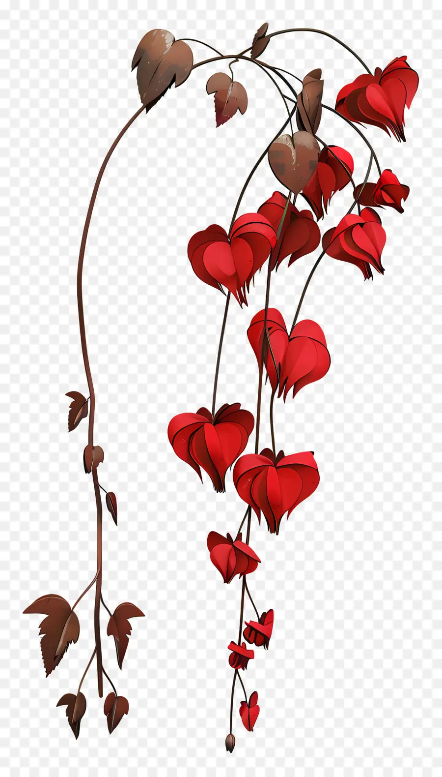 Flores Del Corazón Sangrante，Flores Rojas PNG