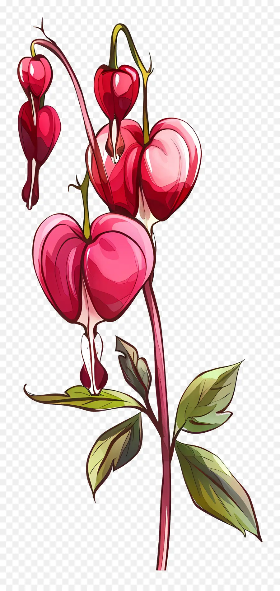 Flores Del Corazón Sangrante，Flor Del Corazón Sangrante PNG