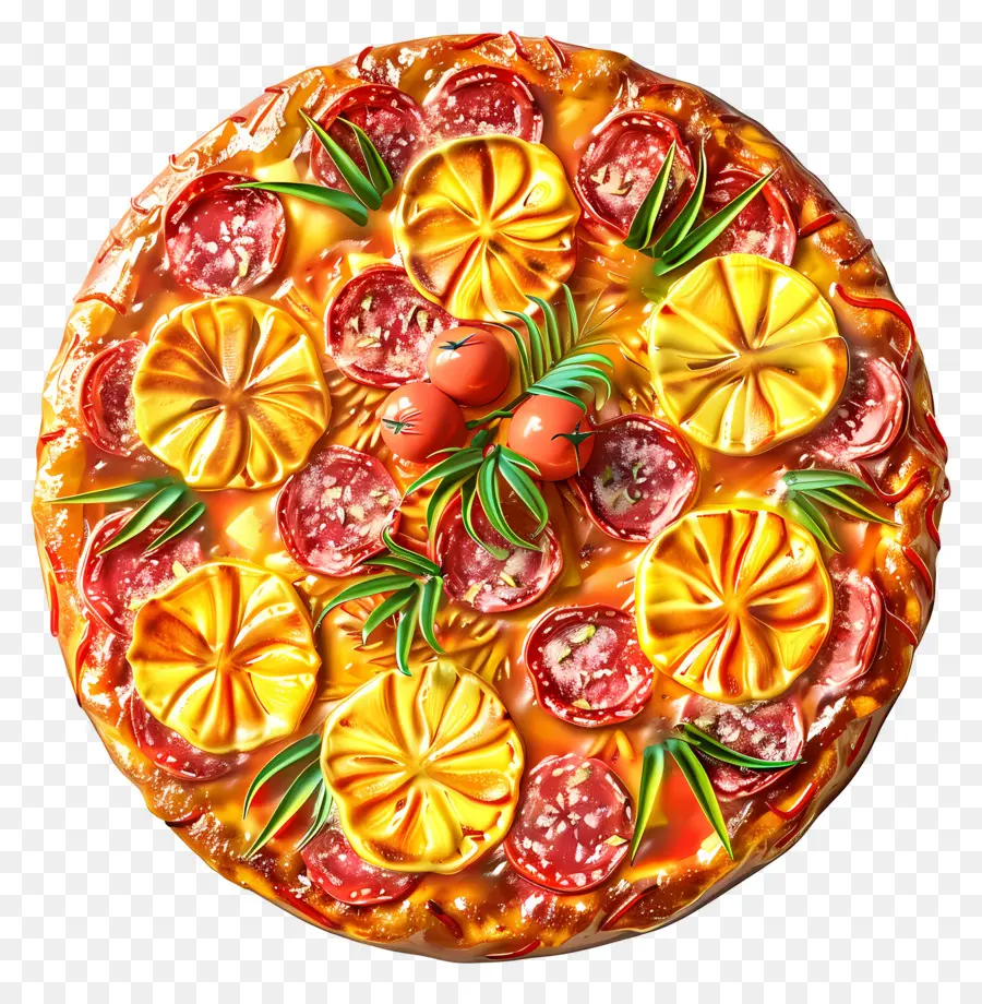 Pizza Hawaiana，Pizza PNG