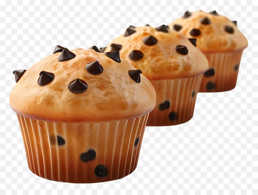 Muffins Con Chispas De Chocolate，Muffins De Arándanos PNG