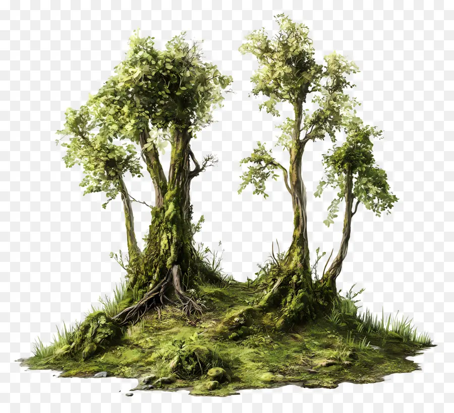 Bosques Cubiertos De Musgo，Árboles PNG