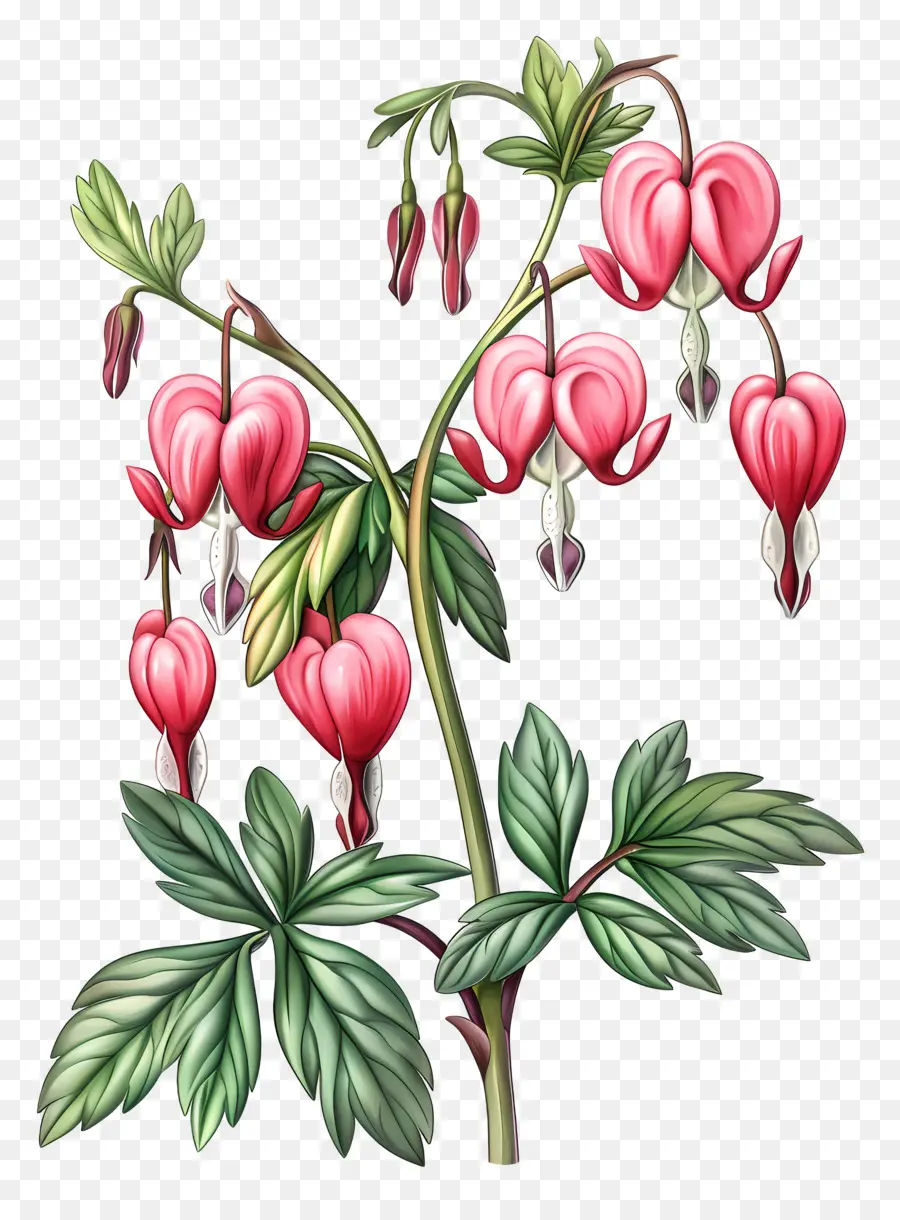 Flores Del Corazón Sangrante，Flores PNG