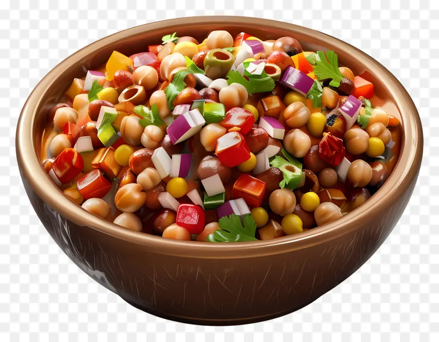 Cuenco Chana Chaat，Ensalada De Garbanzos PNG