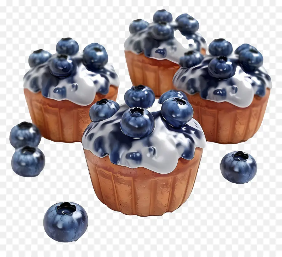 Muffins De Arándanos，Productos Horneados PNG