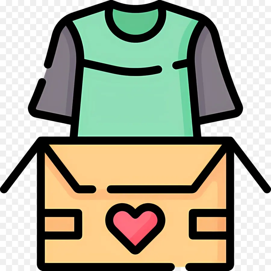 Caja De Ropa，Camiseta En Una Caja PNG