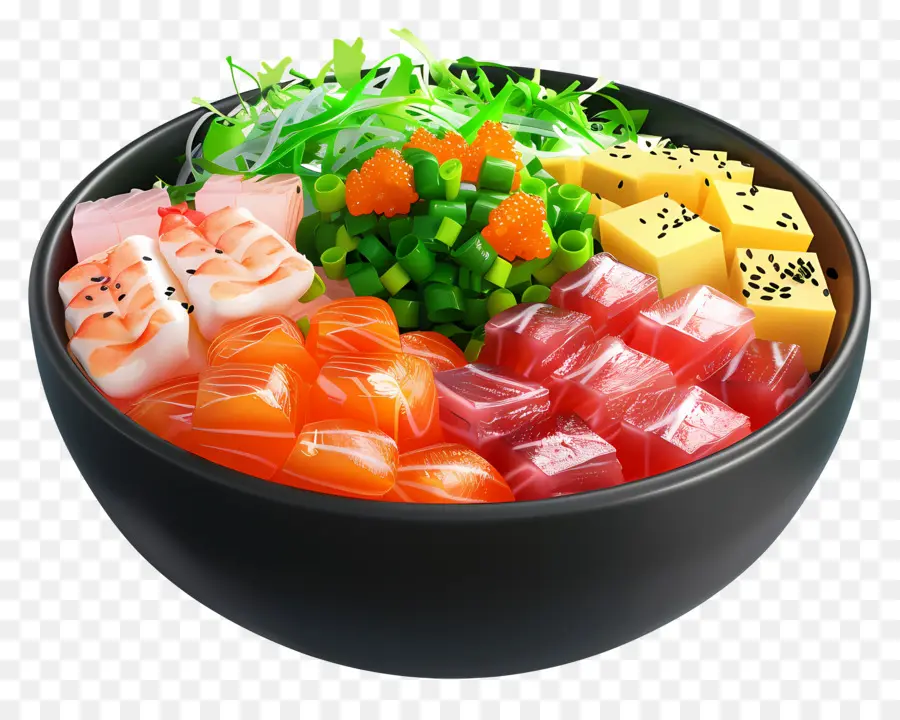 Poke Bowl，Tazón De Sushi PNG