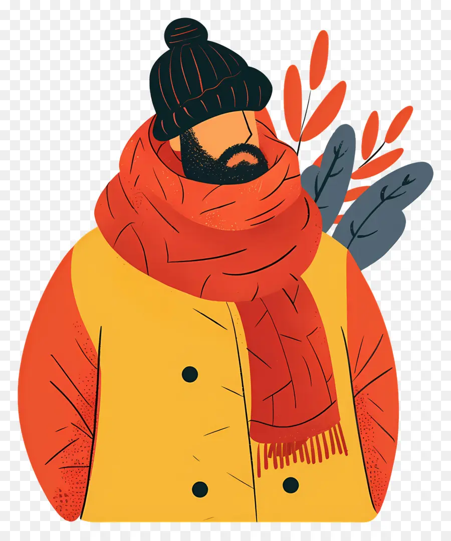 Hombre Invierno，Hombre En Ropa De Invierno PNG