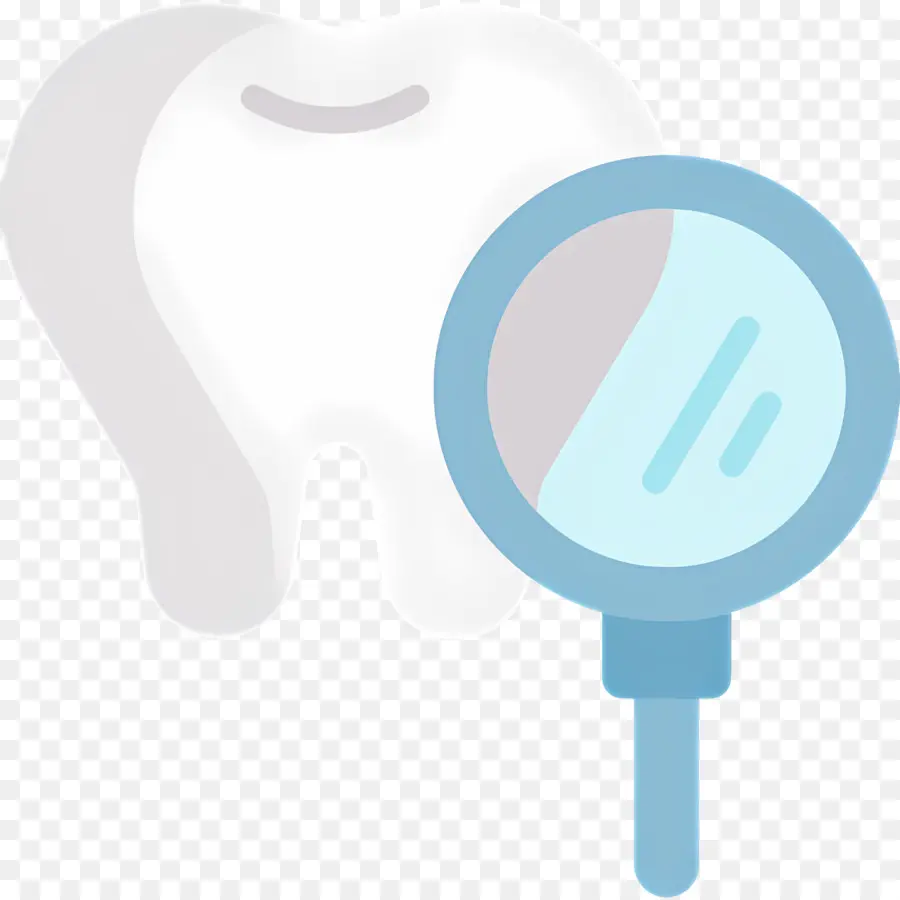 Revisión Dental，Diente Y Lupa PNG