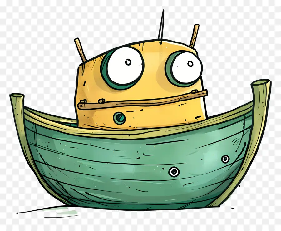 Bote，Robot En Barco PNG