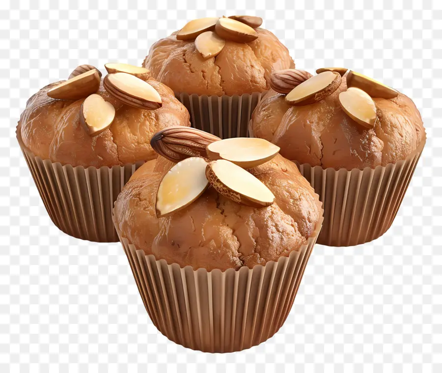 Muffins De Almendras，Horneado PNG