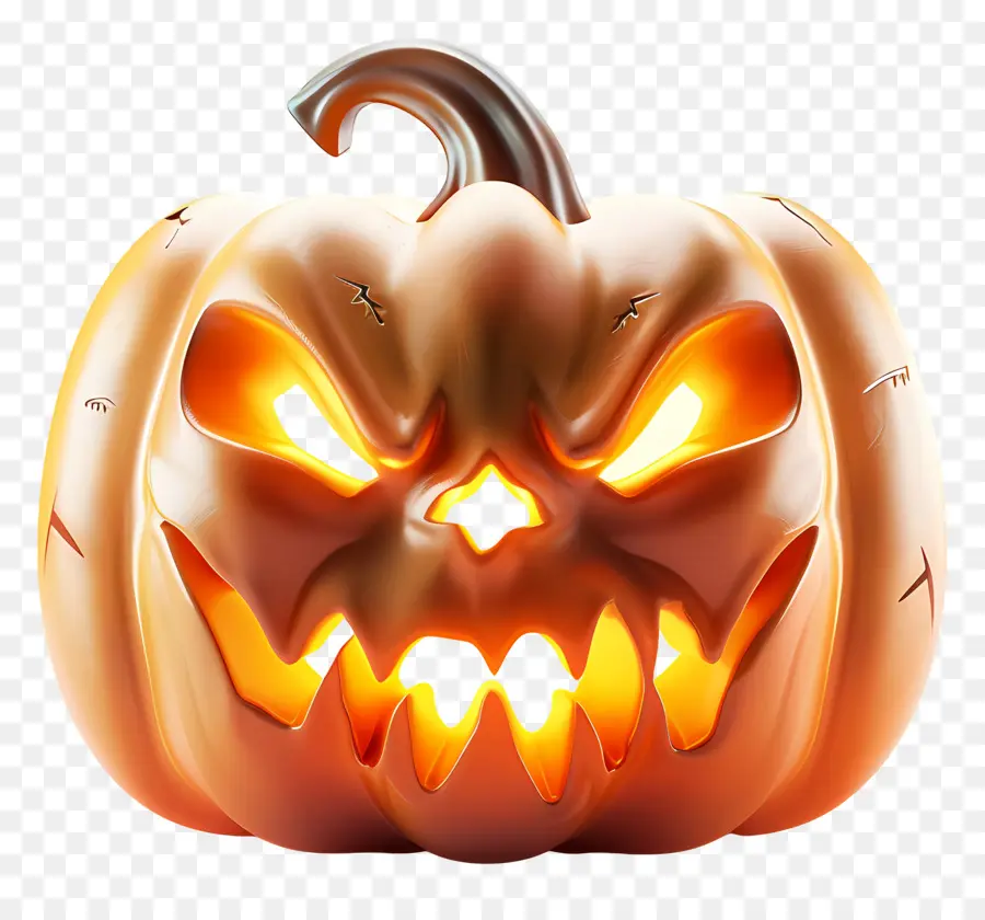 Calabaza De Halloween Brillante，Jack O' Lantern PNG