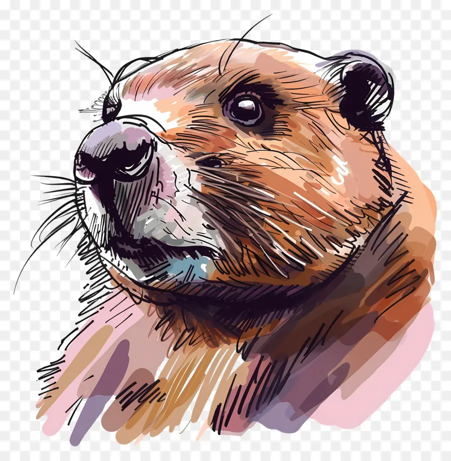 Cara De Castor，Marmota PNG