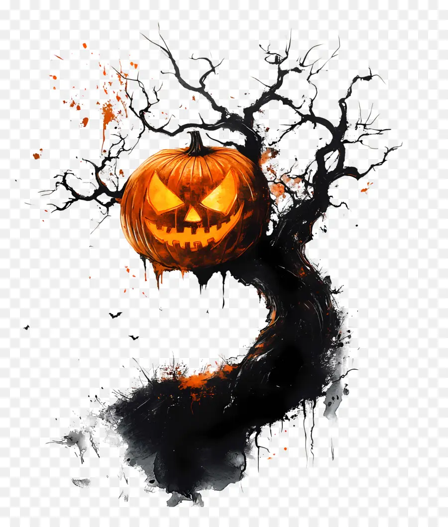 Samhain，árbol De Calabaza PNG