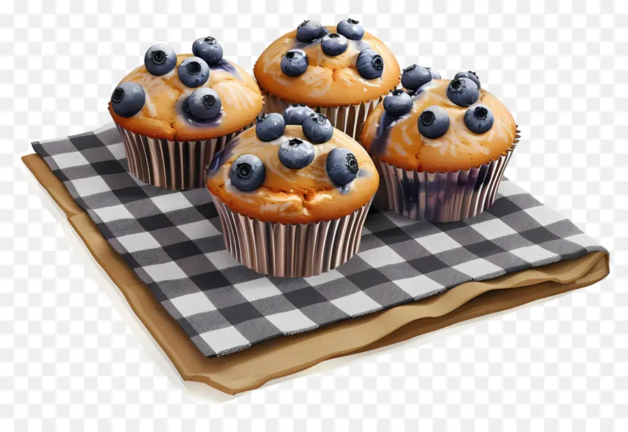 Muffins De Arándanos，Horneado PNG