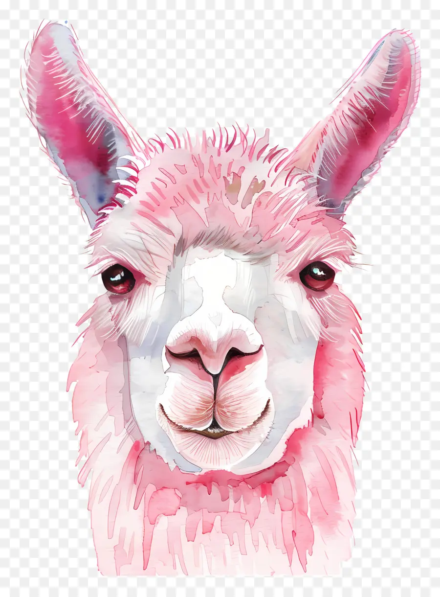 Cara De Alpaca，Llama Rosa PNG