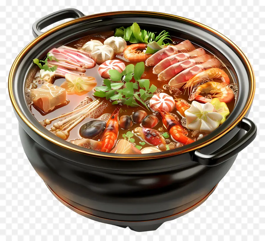 Olla Caliente，Olla Caliente Con Mariscos PNG