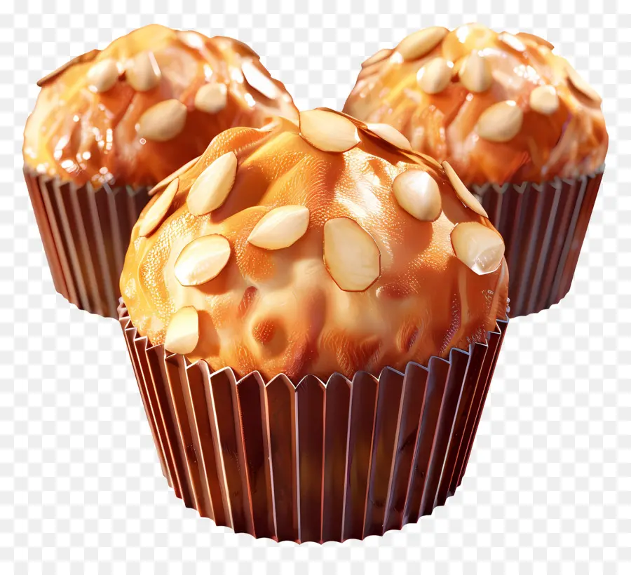 Muffins De Almendras，Magdalenas PNG