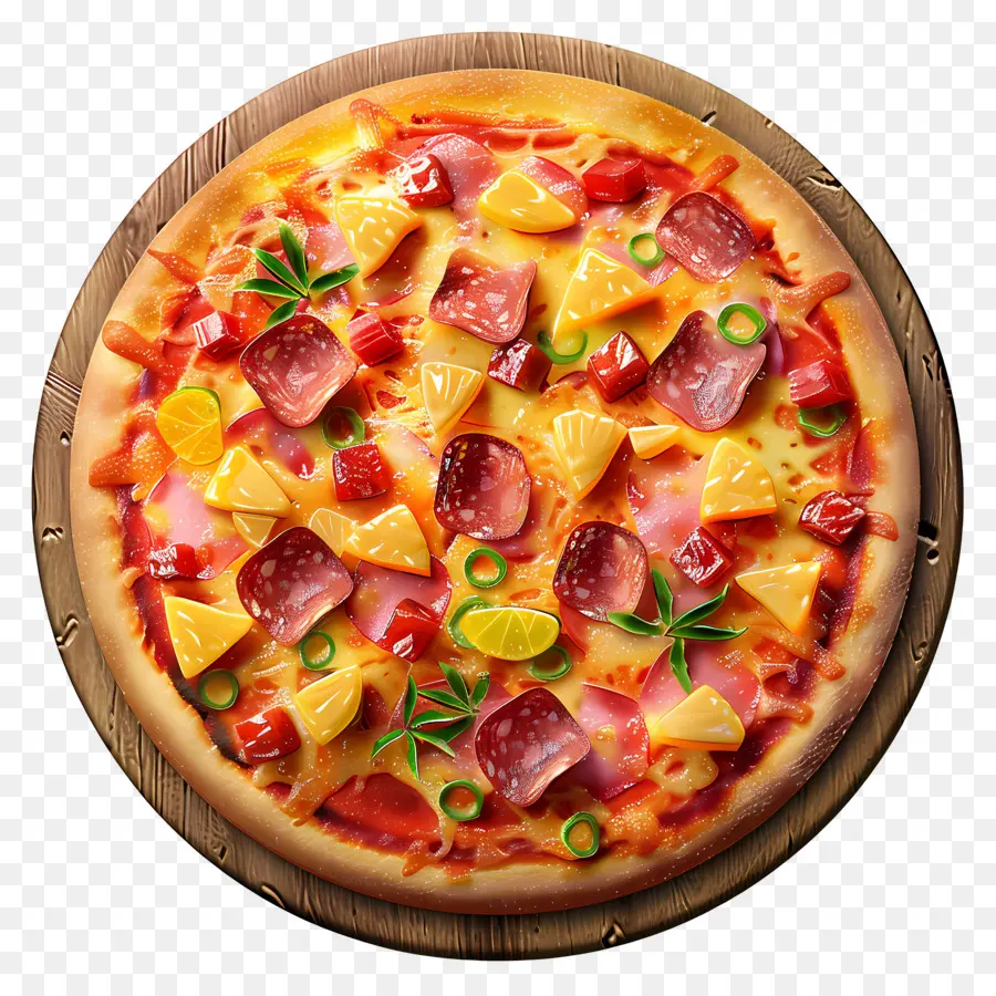 Pizza Hawaiana，Pizza PNG