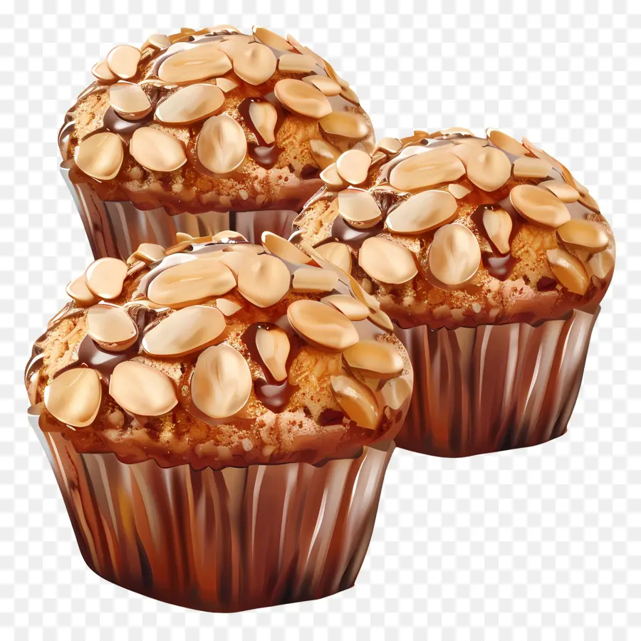 Muffins De Almendras，Magdalenas PNG