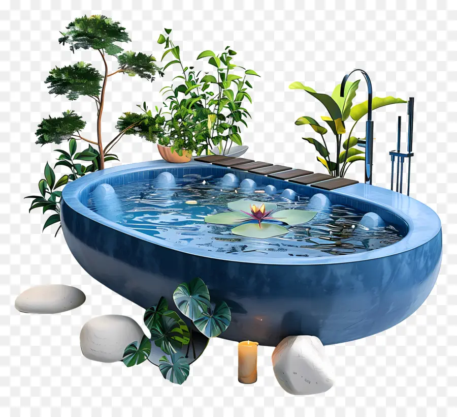 Baño De Spa，Bañera Al Aire Libre PNG