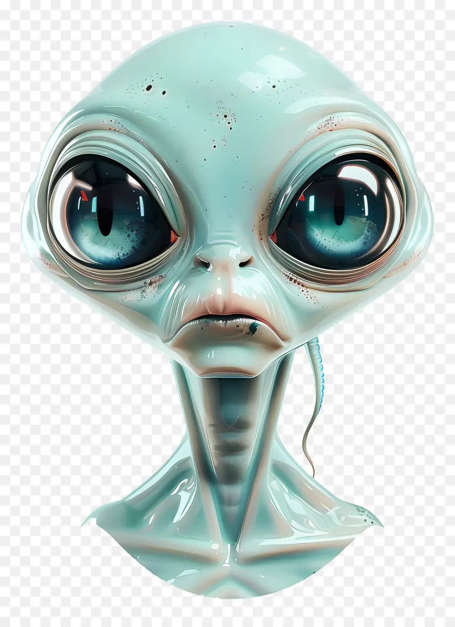 Cabeza Alienígena，Extraterrestre Verde PNG