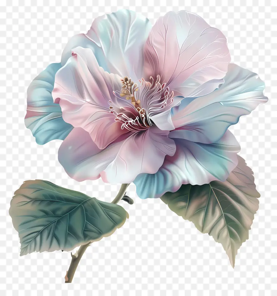 Flor Pastel，Hibisco Blanco PNG