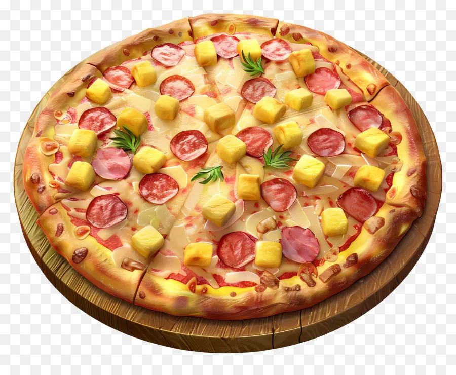 Pizza Hawaiana，Pizza PNG