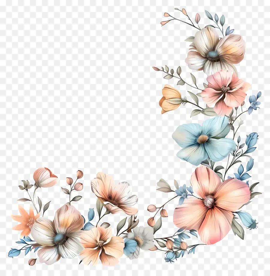 Flores Pastel，Arreglo Floral PNG