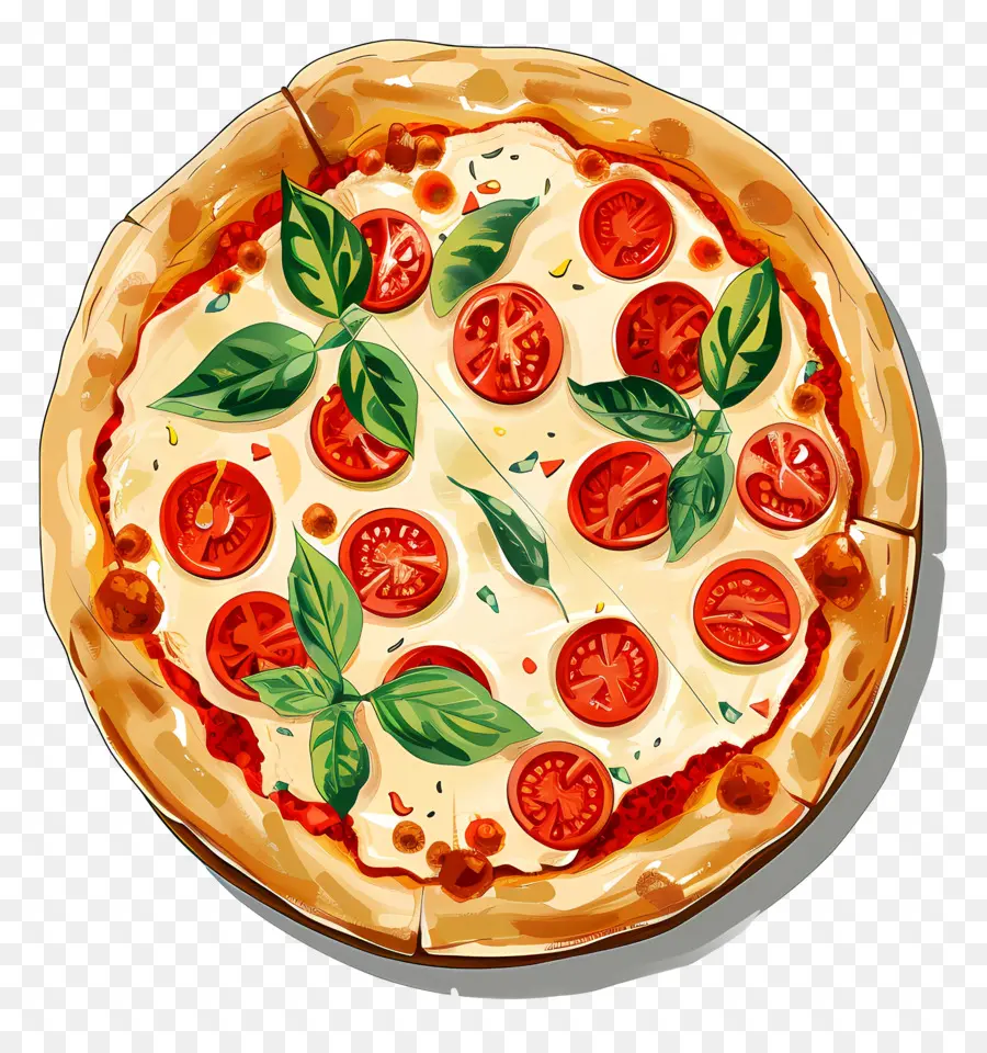 Pizza Margarita，Pizza PNG