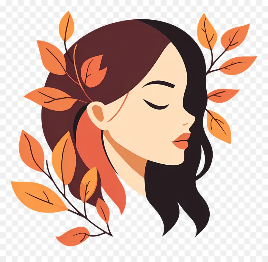 Chica De Otoño，Mujer PNG