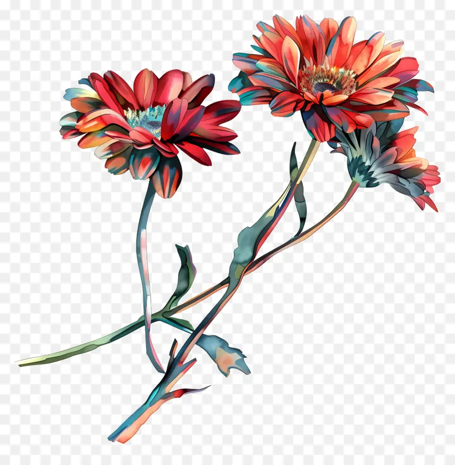 Flores Gerberas，Flores PNG