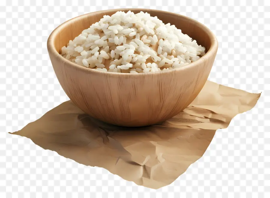 Tazón De Arroz，Cuenco De Madera PNG