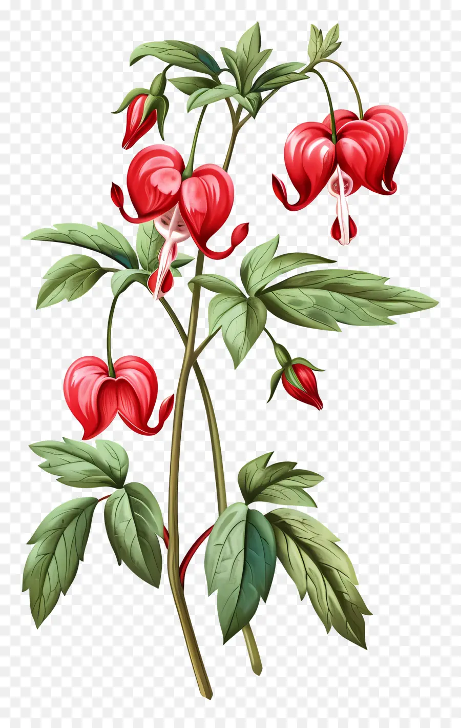 Flores Del Corazón Sangrante，Flores PNG