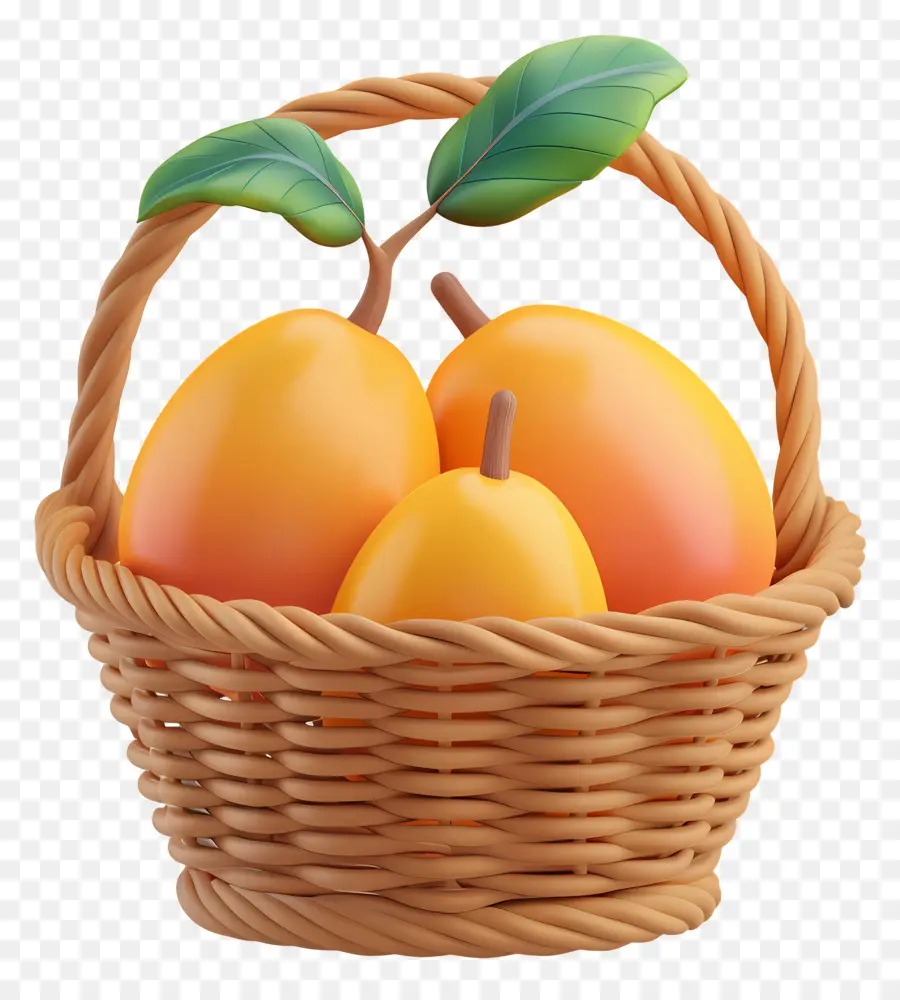 Mango En Canasta，Mangos En Canasta PNG