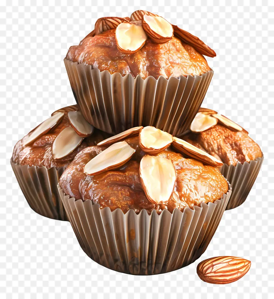 Muffins De Almendras，Horneado PNG