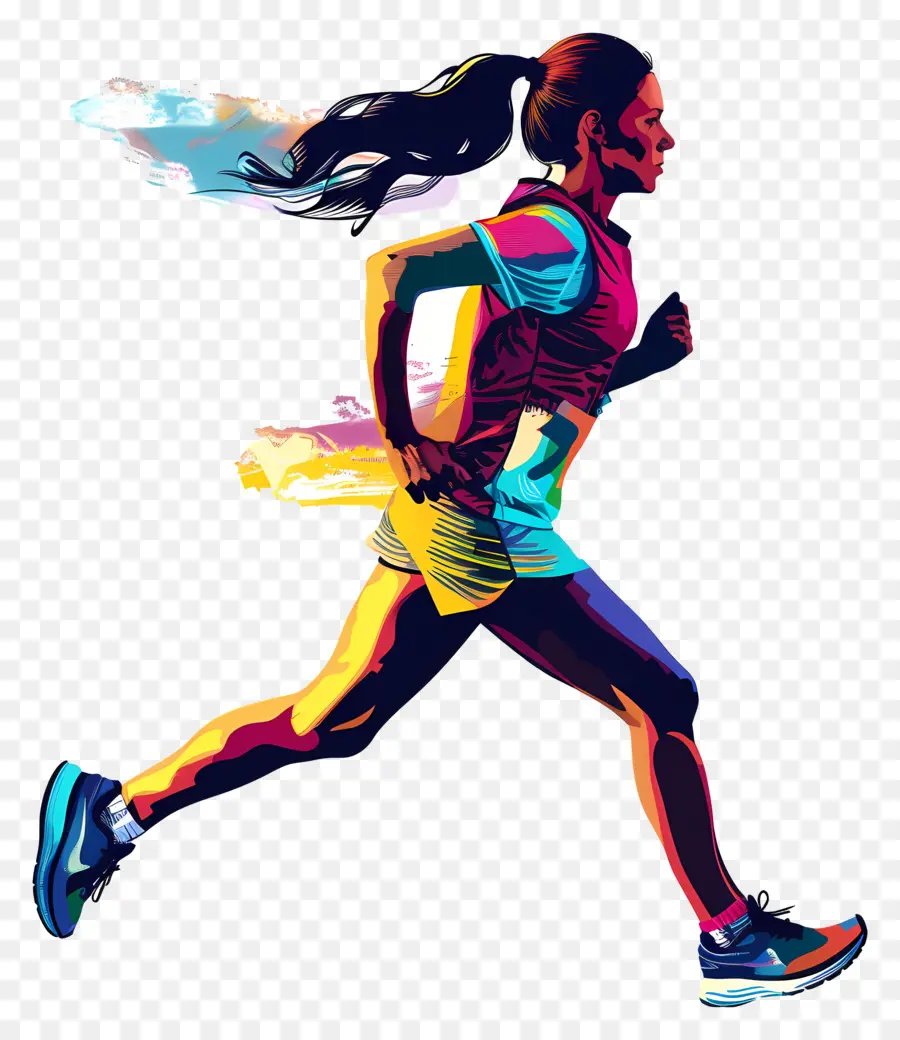 Mujer Trotando，Mujer Corriendo PNG