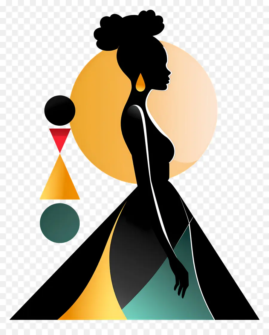 Silueta De Mujer Elegante，Silueta Mujer PNG