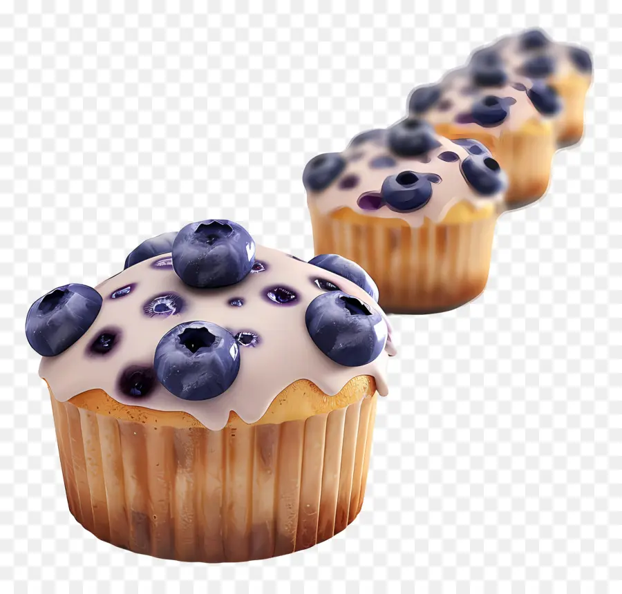 Muffins De Arándanos，Horneado PNG