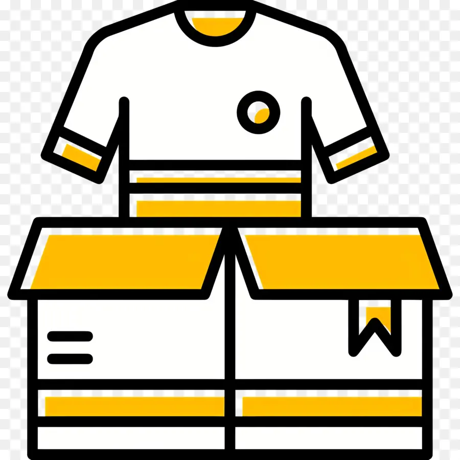 Caja De Ropa，Camiseta En Caja PNG